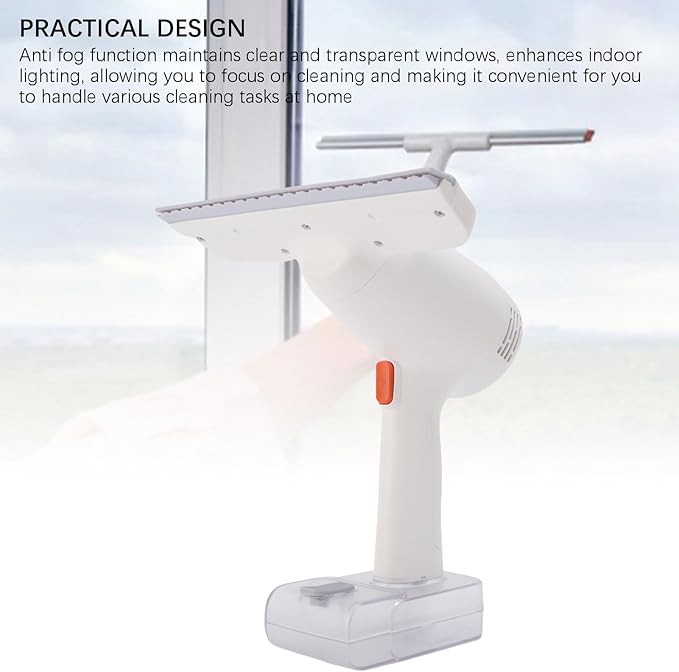 Cordless Window Vacuum Cleaner Strong Suction Electric Window Tool Suitable for Shower Wall Glass Mirror Countertop Tiles