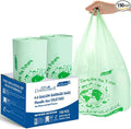 4-6 Gallon Compostable Trash Bags 150 Count - Kitchen Trash Bags with Handle Sturdy Biodegradable Garbage Bags for Food Scrap Waste ASTM D6400 US BPI Certified
