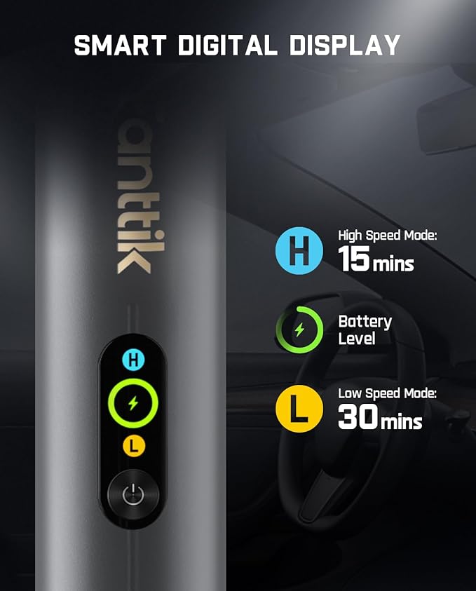 Fanttik Slim V10 APEX Cordless Car Vacuum 4-in-1 Portable Mini Handheld Vac 19kPa Suction Power Upgraded Smart Digital Display 2 Suction Modes for Small Jobs Car Office Desk Keyboards (Gray)