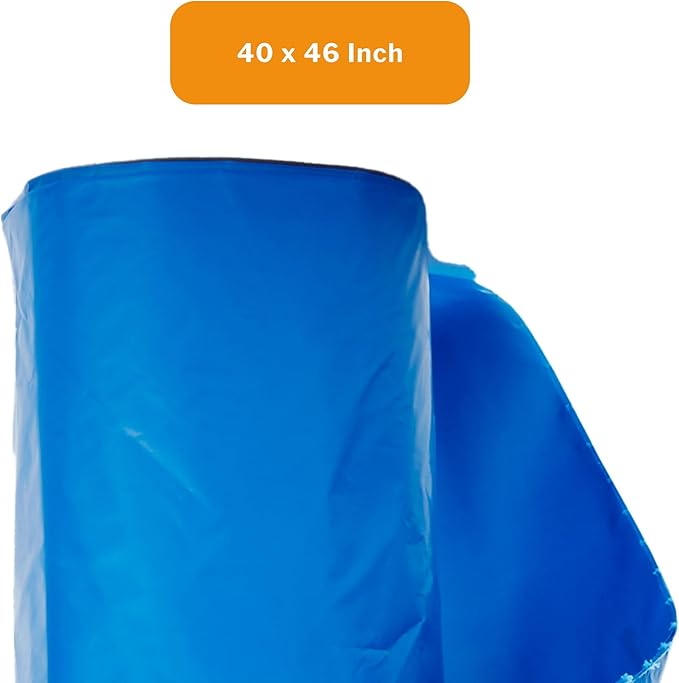 McKesson Soiled Linen and Laundry Handling Bags - Star-Sealed Bottom 1.2 mil - Blue 40 gal - 45 gal Capacity 40 in x 46 in 100 Count