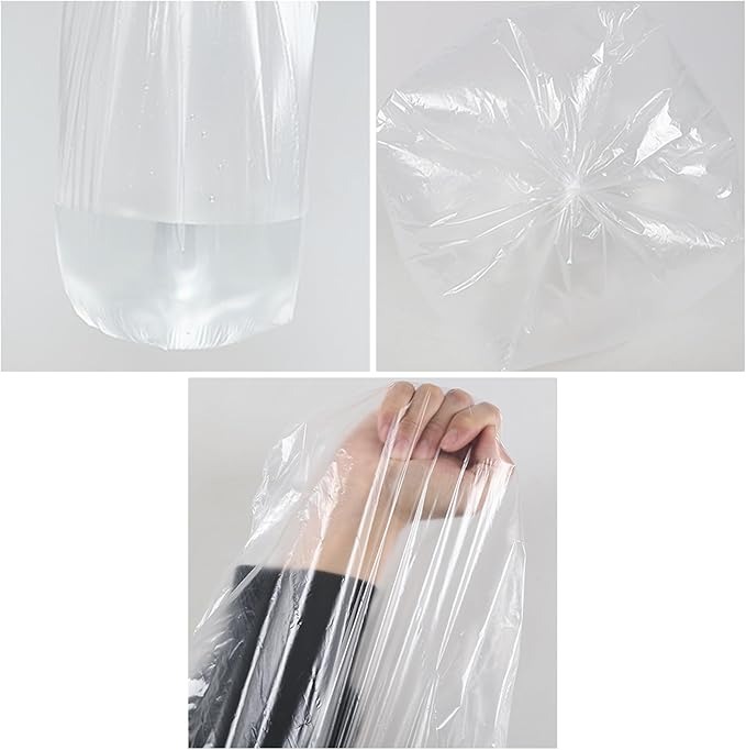 13 Gallons Kitchen Garbage Bin Liner Clear Trash Bags 150 Counts 6 Rolls