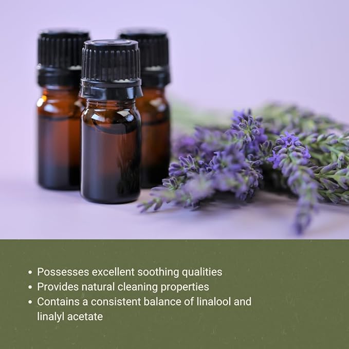Lavender 40/42 Essential Oil Direct from France - Essential Oil for Candle Making and Soaps - Pure Lavender 40/42 Oil for Aromatherapy Skincare Haircare Perfumes (8oz)