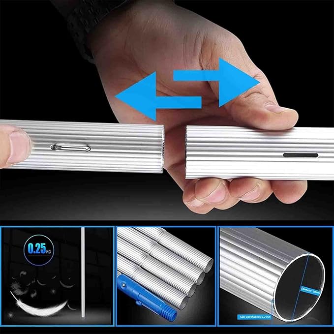 Window Cleaning Pole Water Fed Water Hose Fed Pole Retractable Extension Brush Kit to Cleaning Photovoltaic and Solar Panels/5M/30Cm Brush Head