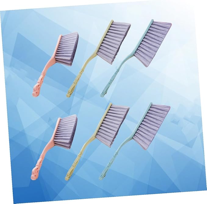 6pcs Household Dusting Brush Set with Thick Hollow Handle Sofa and Bed Cleaning Brush for Furniture Multi-Color Blue Green Pink Sturdy Dust Removal Tool for Home Use