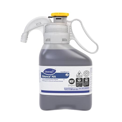 Glance 101106662 Non-Ammoniated Glass &amp Multi-Surface Cleaner for Streak Free Windows SmartDose Liquid Concentrate 1.4-Liter (Pack of 2)