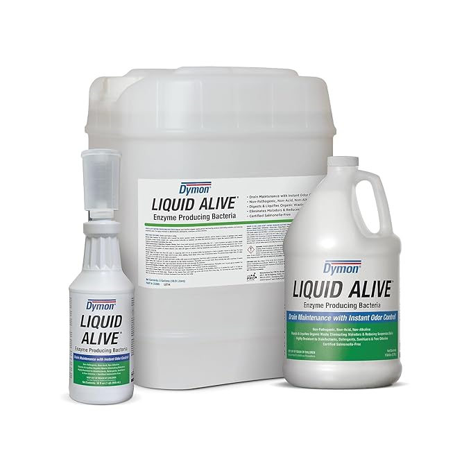 LIQUID ALIVE Odor Digestant Enzyme Multi-Surface and Drain Cleaner 32 oz 4/Carton (33601)