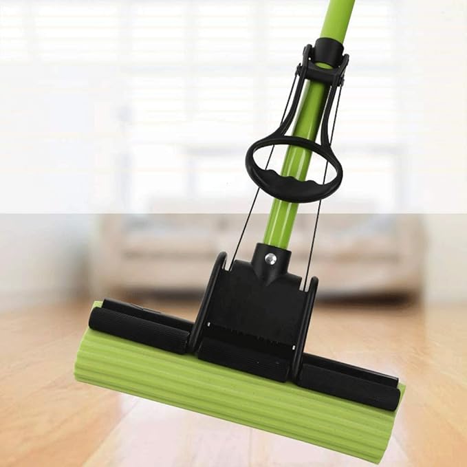 Mop - Rotating Hardwood Floor with Stainless Steel Handle Washable Reusable
