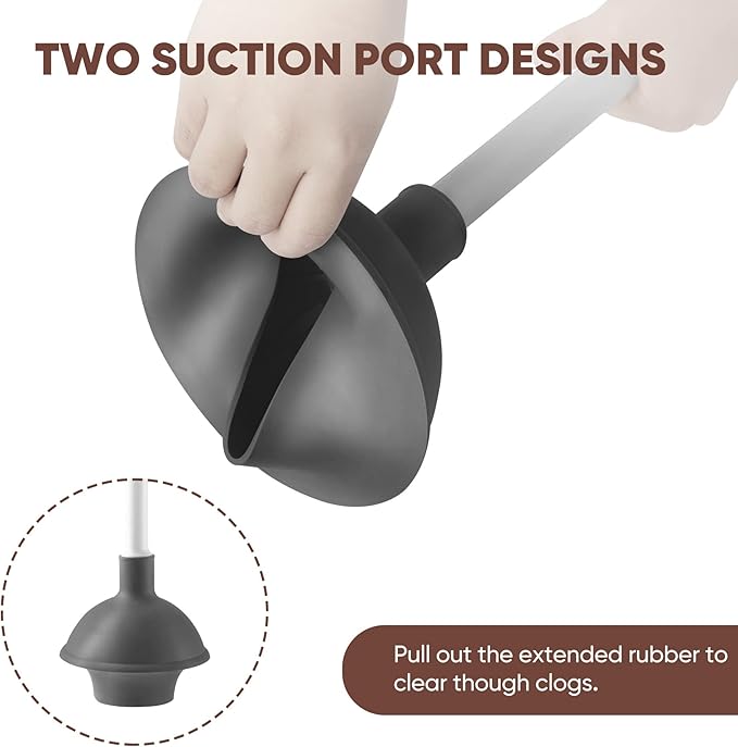 Eyliden Toilet Plunger and Brush 2 in 1 Toilet Bowl Brush Plunger Set with Holder Bathroom Cleaning Tools Combo with Caddy Stand Nylon Bristles Shatter-Resistant Plastic White