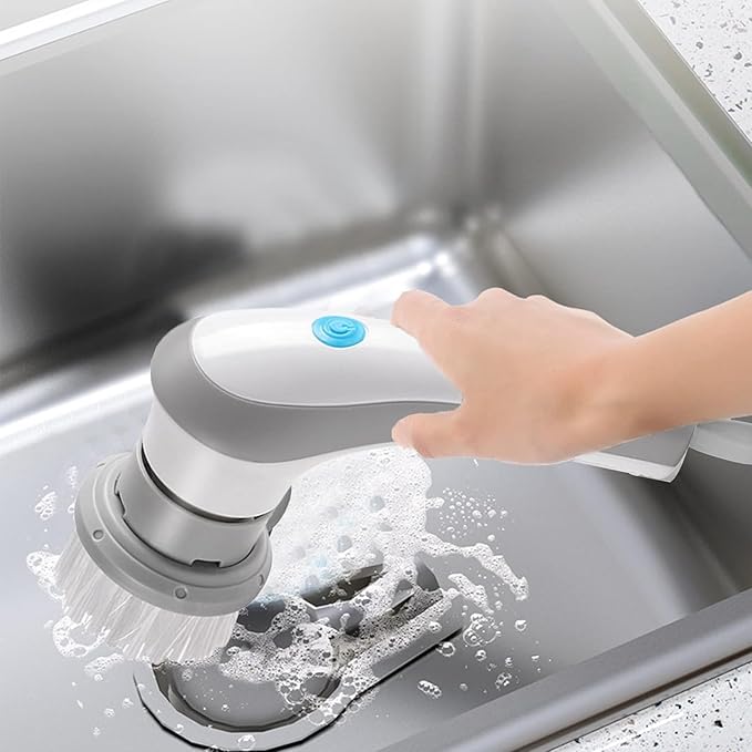 Electric Spin Scrubber Electric Spin Cleaning Tools with 3 Brush Heads - Rechargeable Electric Cleaning Brush - Spin Cleaning Brush Suitable for Bathroom Wall Tiles Floor Bathtub Kitchen