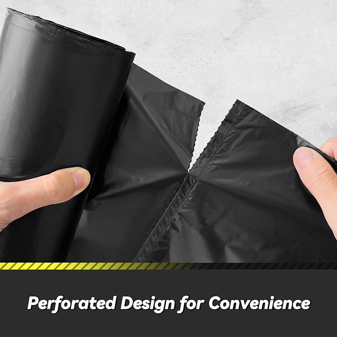 150 Count 55-60 Gallon Trash Bags Sturdy &amp Tear-Resistant Commercial Can Liners 55 Gallon Large Garbage Bags Large Black Trash Bags for Commercial Lawn and Leaf Bags
