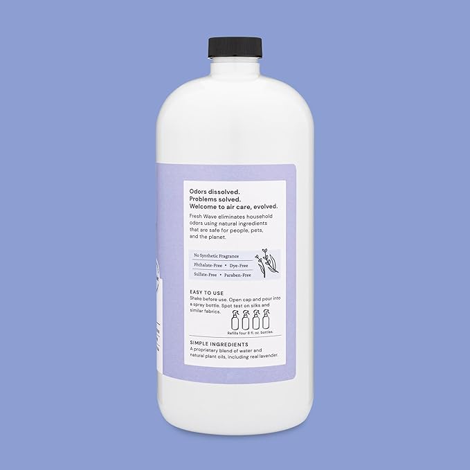 Fresh Wave Lavender Scent Odor Eliminator Spray &amp Air Freshener Refill 32 fl. oz.