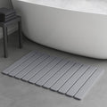 Premium Foldable Stone Bath Mat - Ultra Absorbent Quick Drying Compact Easy to Store &amp Clean Non-Slip Diatomaceous Earth Bath Shower Mat (Light Grey)