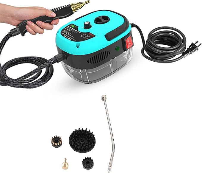 ZJchao Steam Cleaner 2500W Portable High Temperature Pressurized Steam Cleaning Machine Handheld Steam Cleaner Steam Cleaner for Home with Brush Heads for Kitchen Furniture Bathroom