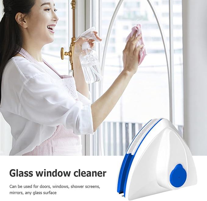 Magnetic Window Cleaner Magnetic Window Cleaner Double Side Cleaning Brush Window Outside Magnetic Glass Wiper Adjustable Thickness 3-30Mm