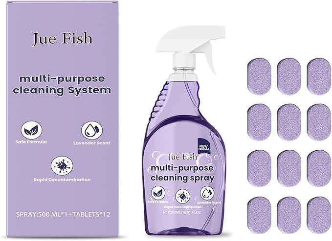 Multi-Purpose Cleaner For Kitchen Grease &amp Bathroom Stains - Surfactant Formula Removes Acidic Stains Preserves Original Color Easy To Use(2PCS)
