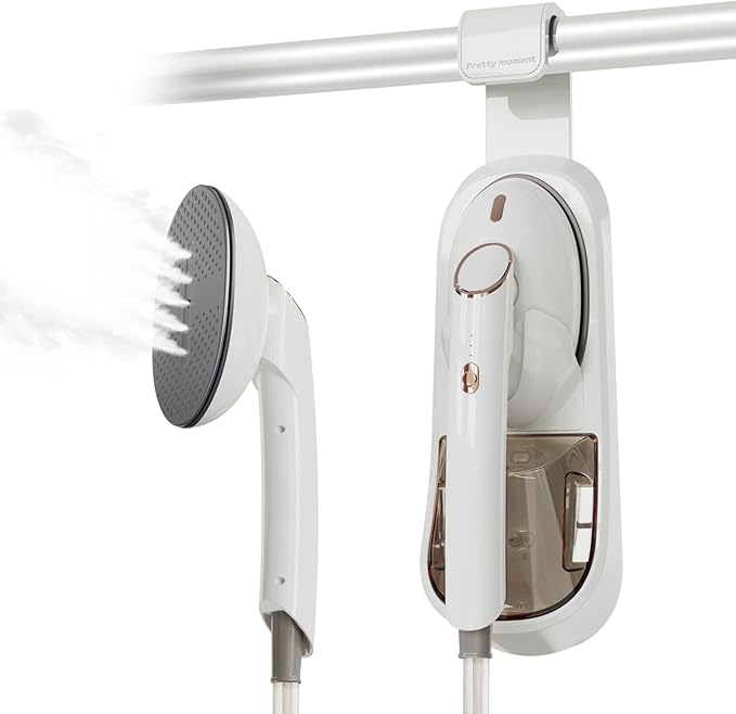 Steamer for Clothes 1500W Large Soleplate Clothes Steamer Iron Detachable 400ml Water Tank Garment Steamer Professional Steam Iron 20s Rapid Heat Up Fabric Wrinkles Remover and Auto-Off