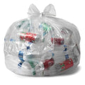 Aluf Plastics 7-10 Gallon 1 MIL Thick Clear Heavy Duty Trash Bags - 24 x 23 - Pack of 500 - For Recycling Kitchen Contractor &amp Outdoor
