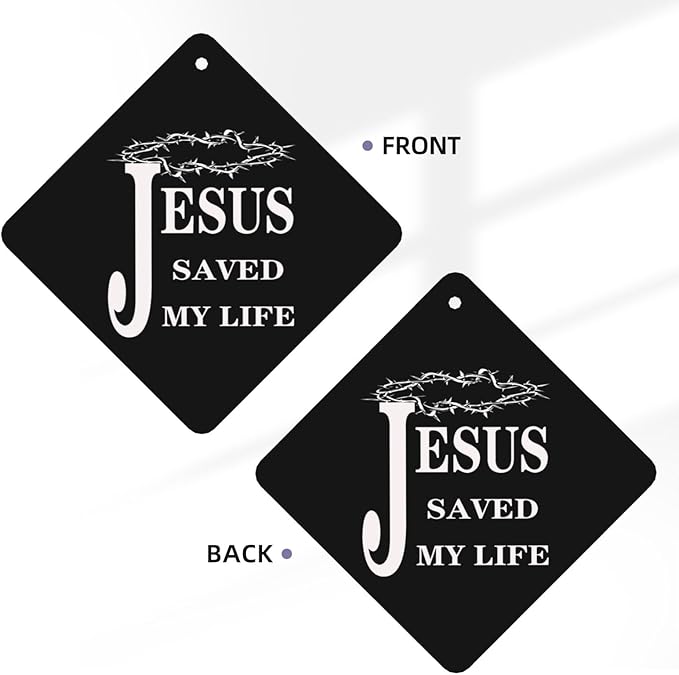 40 PCS Religious Jesus Christian Faith Cross Car Air Fresheners Cards Set Multi-Pack Scented Cards Long-Lasting Auto Fragrance Cards for Vehicle Home &amp Office Square