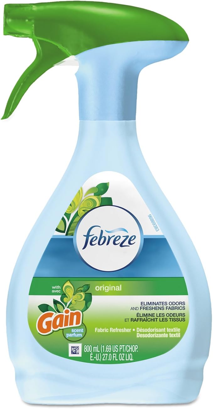 Febreze 47804CT Fabric Refresher &amp Odor Eliminator Gain Original 27 oz Spray Bottle 6/Carton