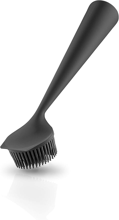 EVA SOLO | Dishbrush Silicone | Robust Washing-up Brush with a Practical &amp Effective Kitchen Scrubber Edge | Multipurpose Cleaning Brush | Danish Design Functionality &amp Quality | Black