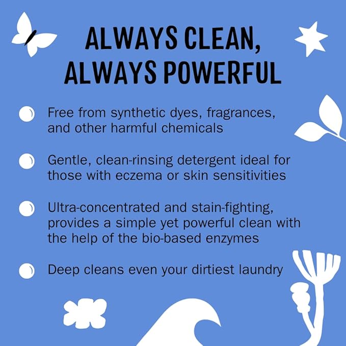Molly's Suds Liquid Laundry Detergent | Clean Laundry Detergent Soap for Sensitive Skin | 2x Concentrated High Efficiency (HE) (Ocean Mist - 200 Loads)