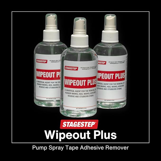 Wipeout Plus 3 Bottles Pump Spray Tape Adhesive Remover Dye And Scuff Remover