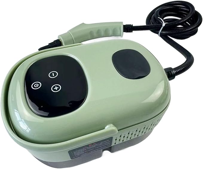 2500W Handheld Steam Machine with Touch Screen High Pressure High Temp Cleaner for Home Kitchen Bathroom Car 15s Heat Up 6 Adjustable Levels Lightweight Design(Green)