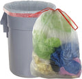 Pekky Clear Drawstring Large Trash Bags 30 Gallon Garbage Bags 60 Counts