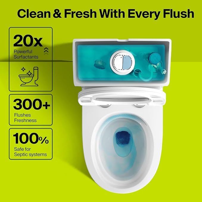 Auto Toilet Bowl Cleaner Tablets 21 Tabs Automatic Long-Lasting Blue Toilet Tank Cleaner Septic-Safe Helps Reduce Hard Water Stains Easy to Use