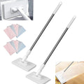Snap Mini Mop Hands-Free Self-Squeeze Small Mops for Small Spaces Portable Clip Mops for Desktop Glass &amp Bathroom (2 mop+10 Cloths)