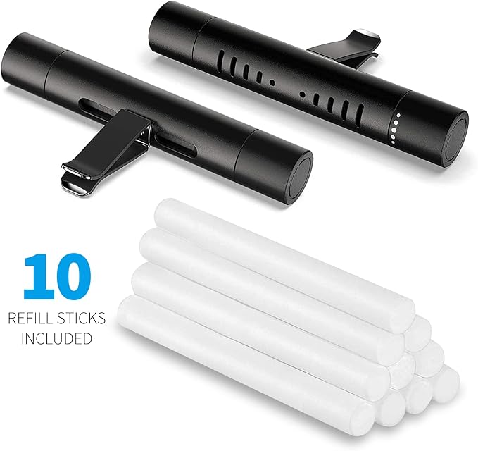 iPick Image for Ford Bronco Black Aluminum Car Vent Air Freshener Clip with adjustable window and 10 Refill Sticks