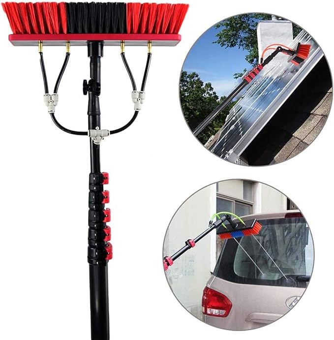 Window Cleaning Pole Water Fed Telescopic Brush Extendable Cleaner Conservatory Roof Cleaning Photovoltaic and Solar Panels