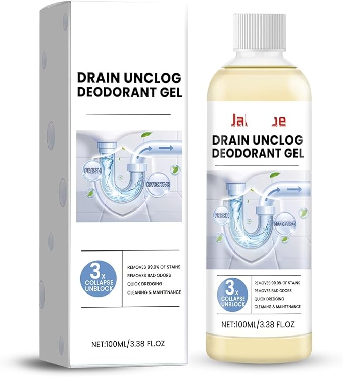 Drain Cleaner Gel - Unclog &amp Deodorize Kitchen Bathroom &amp Toilet Pipes - Dissolves Blockages Fast &amp Restores Smooth Drainage(3PCS)