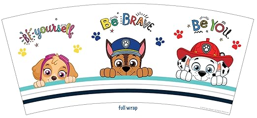 Franco Paw Patrol Wastebasket - Trash Can 10 Tall 8 Diameter Resin Material Open-Top Chase Marshall Skye