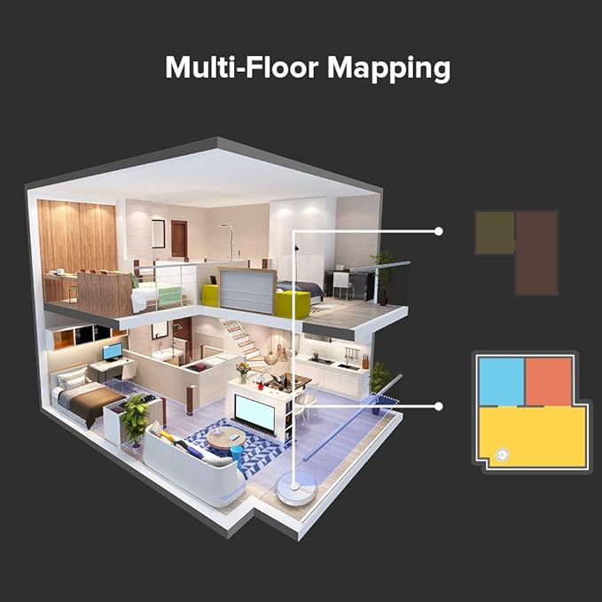 Roborock S6Pure Robot Vacuum Robotic Vacuum Cleaner and Mop with Adaptive Routing Multi-Floor Mapping Selective Room Cleaning Super Strong Suction Extra Long Battery Life Works with Alexa(White)