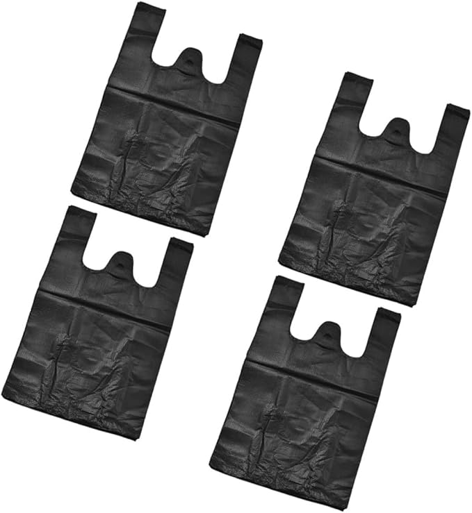 Artibetter 200pcs Thickened Black Plastic Trash Bags 48.5x31cm Kitchen Bathroom Garbage Bags for Household and Commercial Use