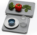 Stone Dish Drying Mat Set for Kitchen Counter - Space Saver Duo Nesting 2‐Piece Drying Stone Mats (1 Large + 1 Small) Stackable 2‐Tier Dish Drying Rack Sandpaper Included