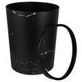 1piece Stylish Marble Waste Bin Kitchen Wastebasket Press Ring Modern Open Top Garbage Can for Bathroom Living Room