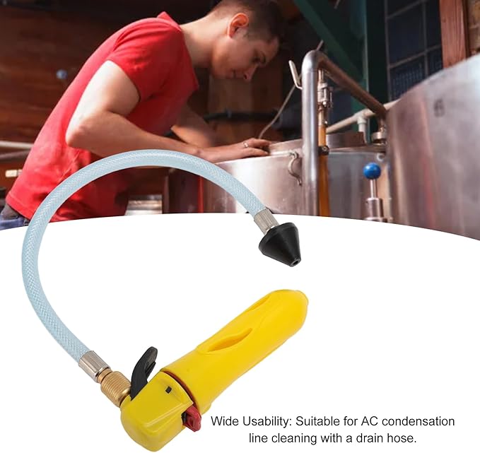 AC Drain Line Cleaner Tool Portable AC Condensate Line Cleaner for AC Clogs (Yellow)