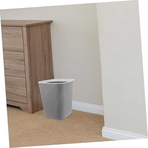 TEHAUX Large Capacity Trash Can Press Type Lid 13 Gallon Plastic Garbage Container for Kitchen Bathroom Office Slim Wastebasket Sink and Desktop Use