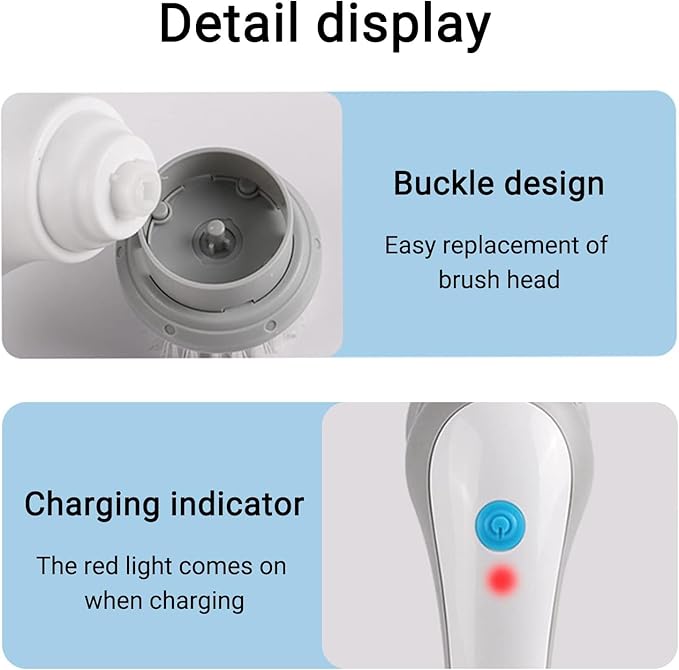 Electric Spin Scrubber Electric Spin Cleaning Tools with 3 Brush Heads - Rechargeable Electric Cleaning Brush - Spin Cleaning Brush Suitable for Bathroom Wall Tiles Floor Bathtub Kitchen