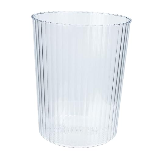 Luxshiny Transparent Capacity Garbage Can Simple Style Kitchen Trash Container for Home Bedroom and Office Use Eco-Friendly and Washable Waste Basket Small