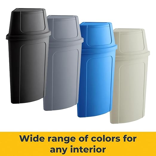 3 pcs Corner 21 Gallon Kitchen Trash Can Commercial Heavy-Duty Waste Bin Garbage Bin Durable Waste Container Recycling Bin Plastic Wastebasket for Garage Hotels Restaurants Office