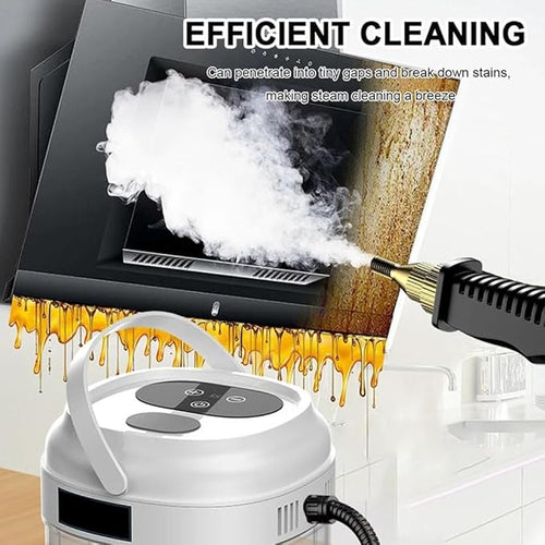 1500ML Steam Cleaner 1500W Steam Cleaner Handheld with Dry-Boil Protection 105℃/221℉ 15S Fast Heating for Windows Kitchen Floor Black