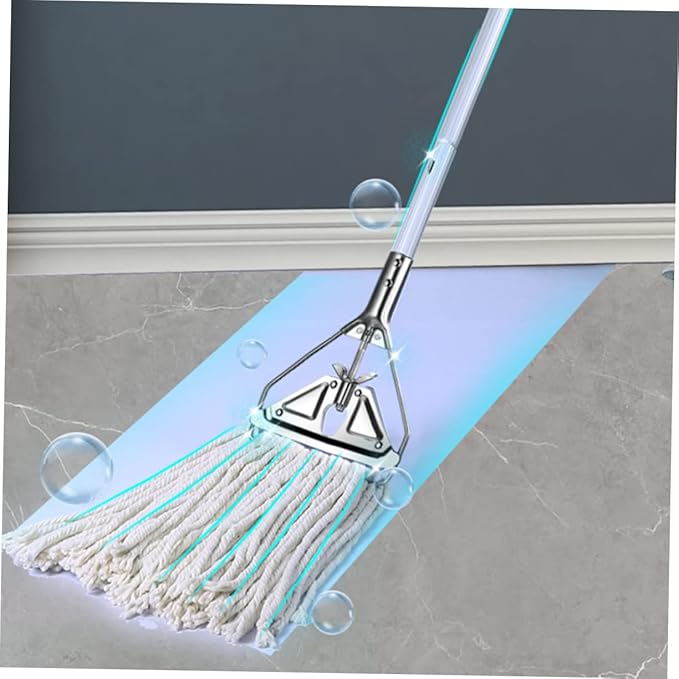 ERINGOGO Cotton Mop for Floor Cleaning Long Handle Wet Dry Mop for Hardwood Tile and Highly Absorbent Durable Comfortable Grip for Home Use