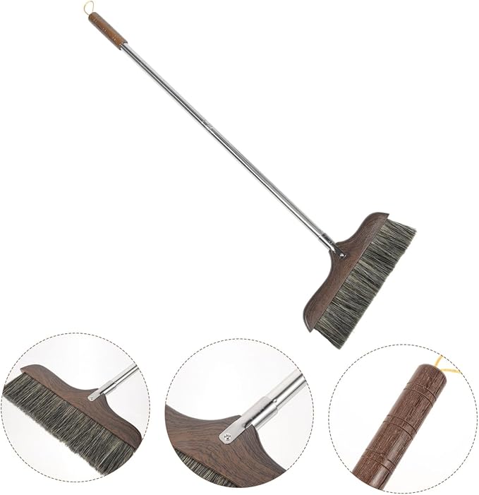 Handle Broom Soft Bristles for Home Cleaning for Indoor and Outdoor Use Dust Sweeper for Kitchen Garage and