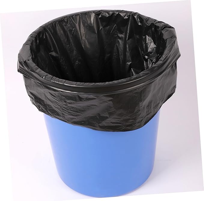 50pcs Large Heavy Duty Trash Bags 80x100cm Black Contractor Garbage Bags for Outdoor Kitchen Gardening and Commercial Use Suitable for 100l Bins