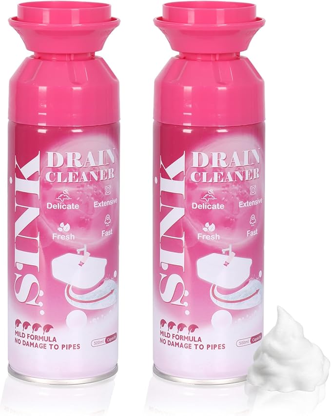 Foaming Drain Cleaner Sink Cleaner and Deodorizer Drain Clog Remover for Kitchen SinksBathroom Drains Washbasin