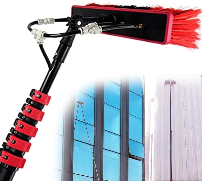 Water Fed Pole Kit Window Cleaning Telescopic Poleextendable Window Cleaning kitSolar Panel Cleaning Equipment Long Pole Window Cleaner5.4m/18FT