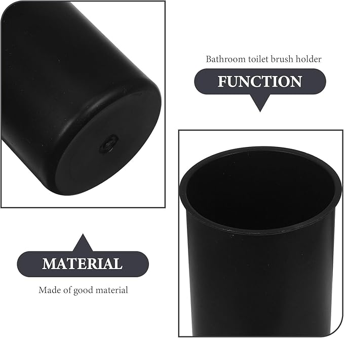 Toilet Brush Cup Holder Sturdy Plastic Bathroom Brush Container for Cleaning Essential Toilet Cleaning Tool Stylish Organized Design for Restrooms